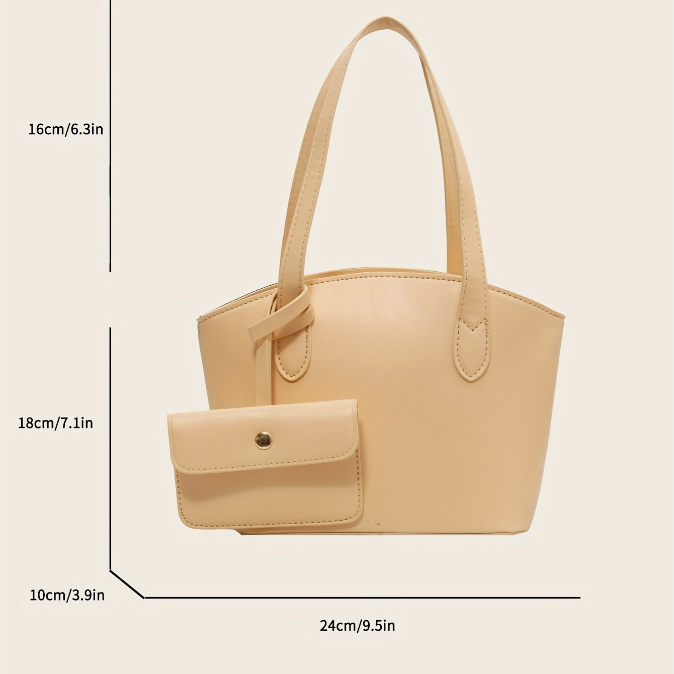 Minimalist Satchel Bag Solid Handbag for Work