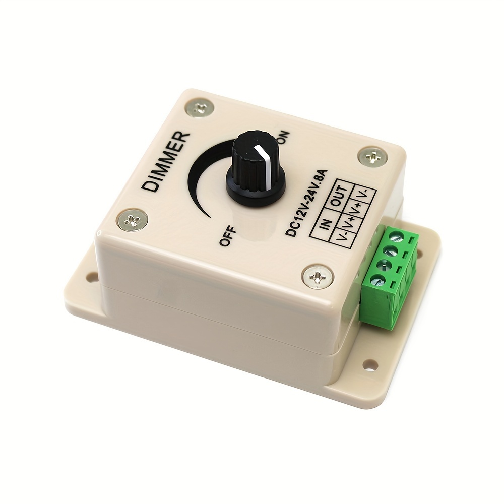 

Dc12-24v 8a Led Strip Light Switch Led Stepless Dimmer Switch Brightness Controller