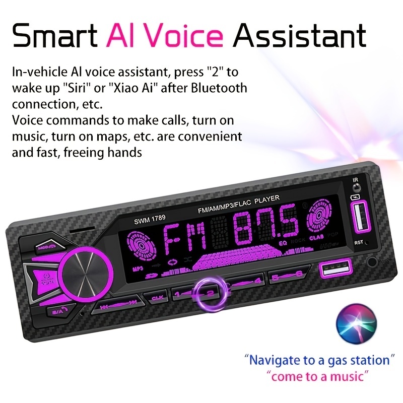12v Car Radio Dual Bt Ai Voice Control Positioning Mobile - Temu