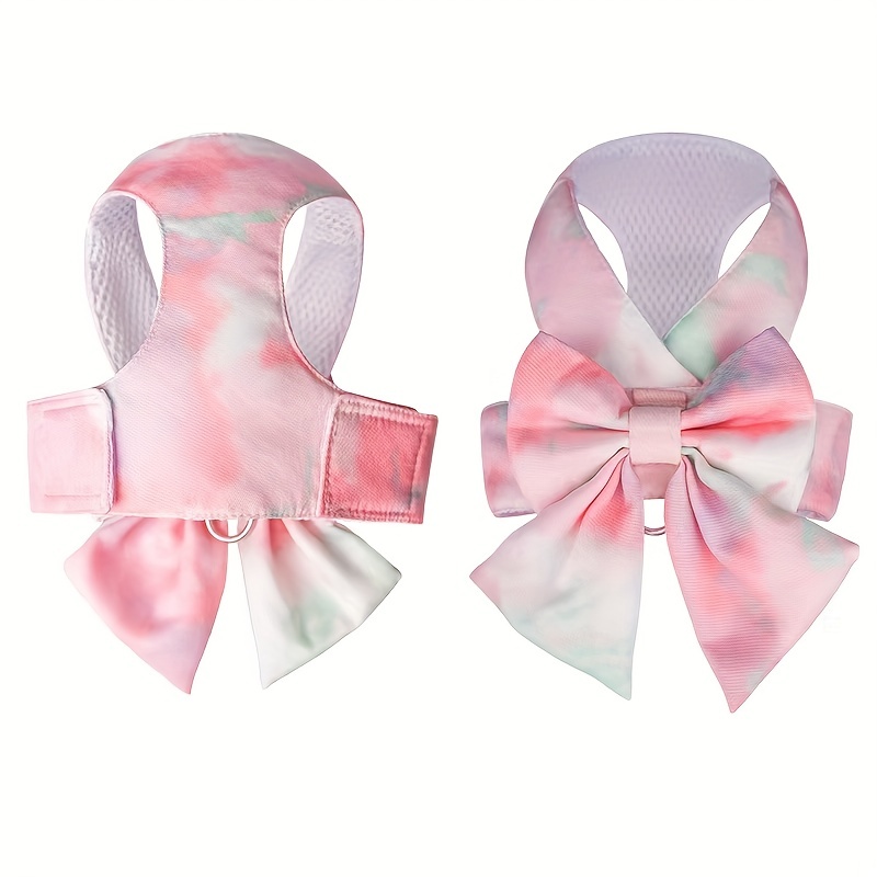 Cute Bow Harness & Leash Set - Pink