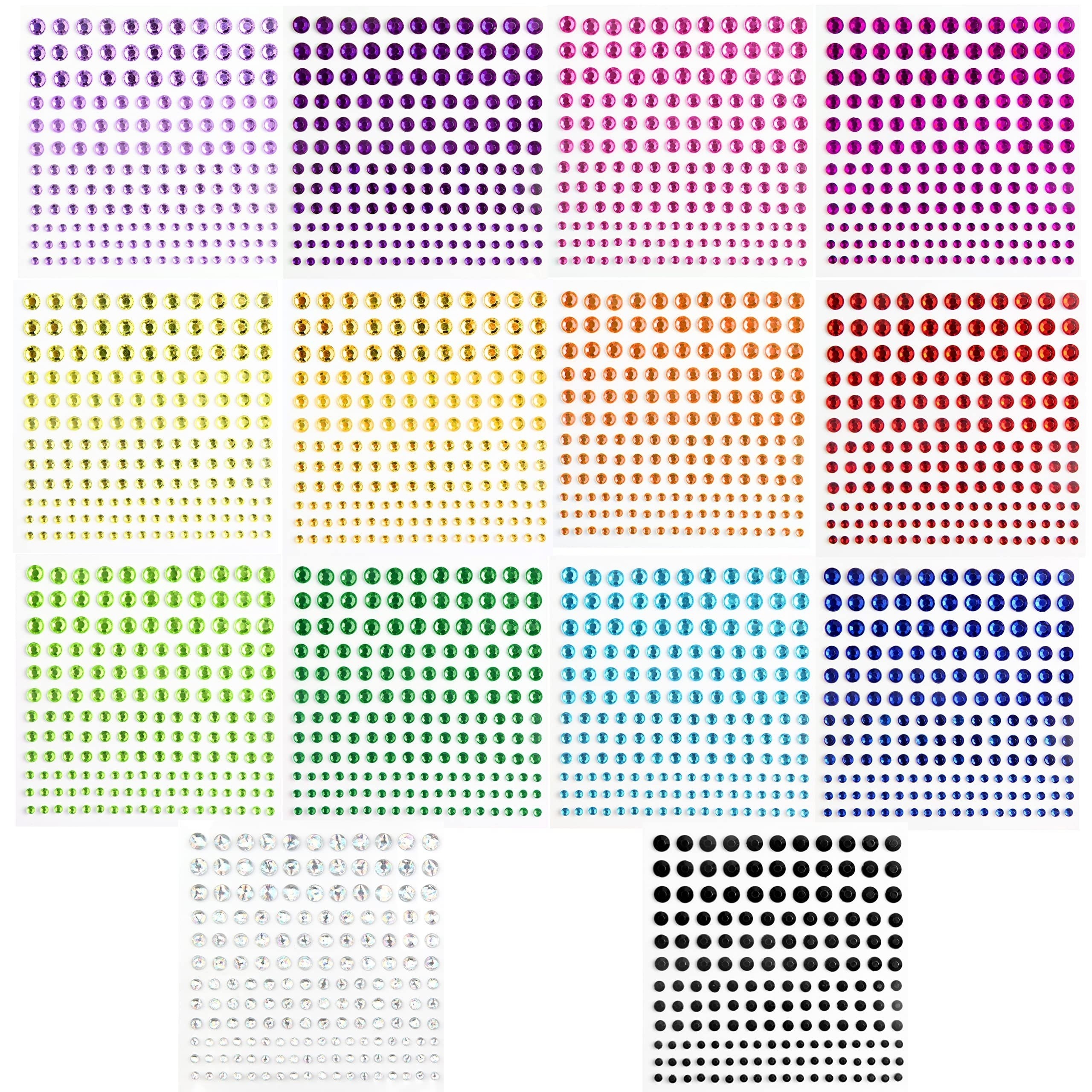 Colorful Round Dot Rhinestone Stickers Gem Stickers Self - Temu