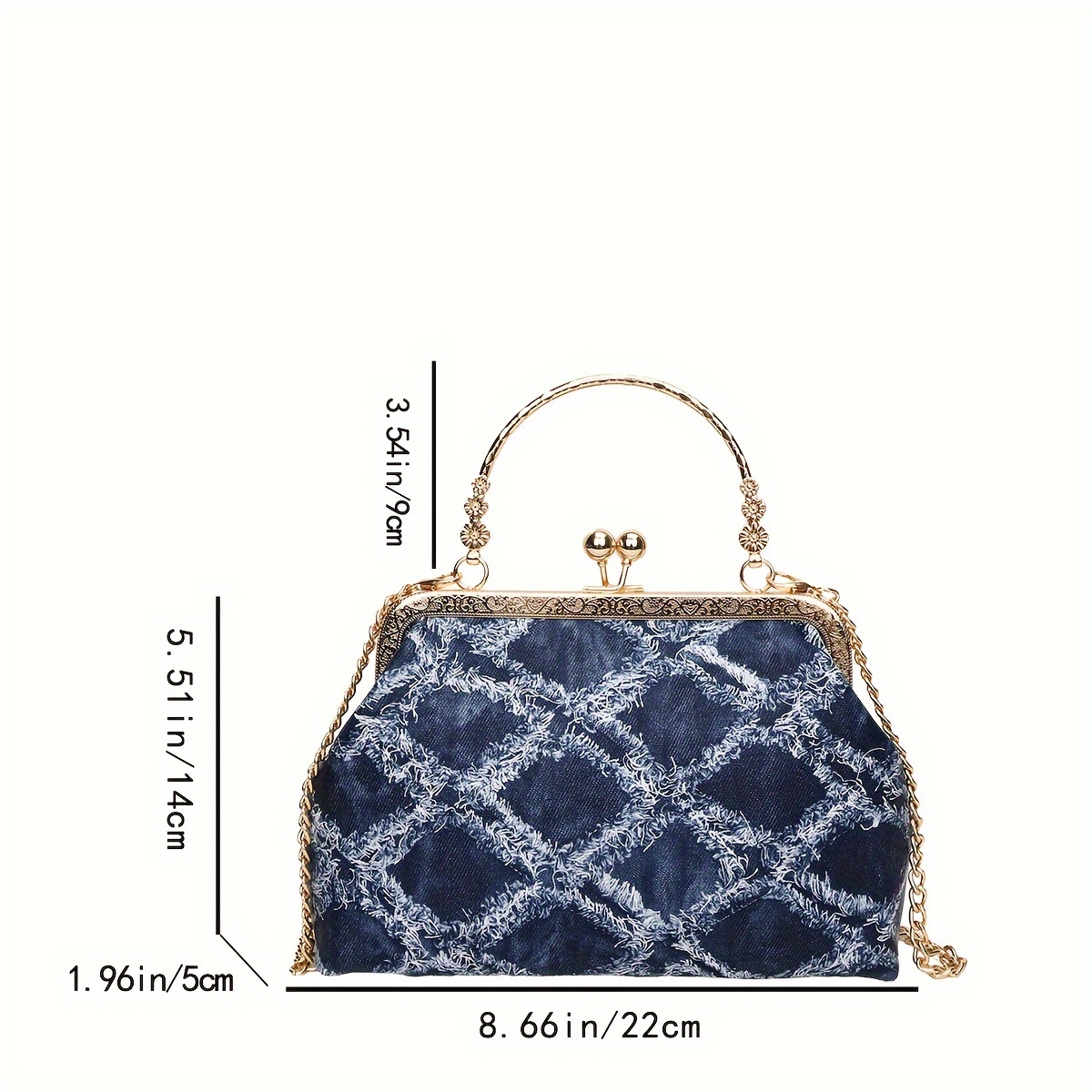 Mini Plaid Pattern Lock Buckle Small Square Bag, Vintage Fashion Shoulder &  Crossbody Bag