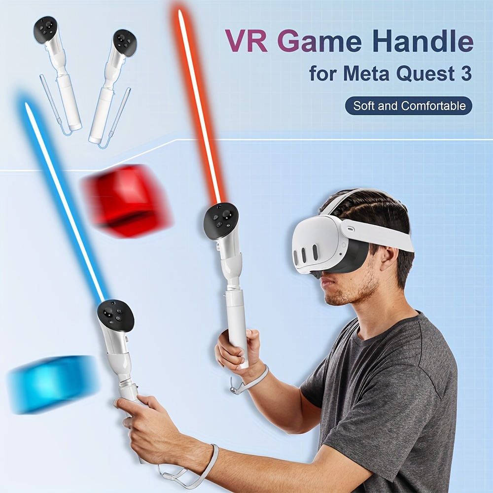 Vr Games Extension Handle Controller Grips For Meta Quest 3 - Temu