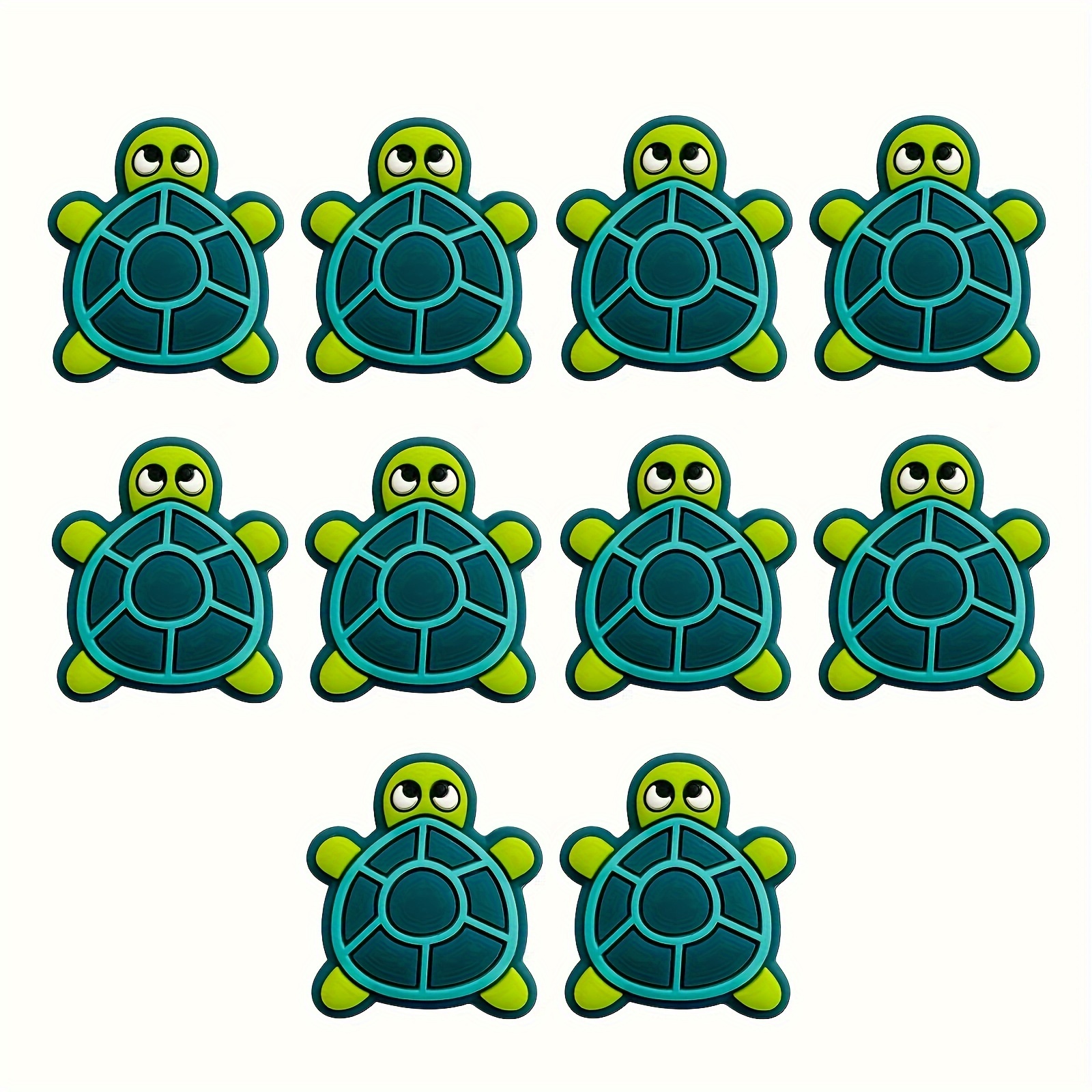 5 Pcs Turtle Shapes Charms,Animal Silicone Focal Character Beads Spacer Beads for Pens DIY Jewelry Keychain Bracelet Making