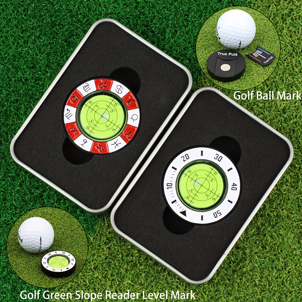 

Magnetic True Putt Golf Ball Marker With Level Gauge, Golf Accessories