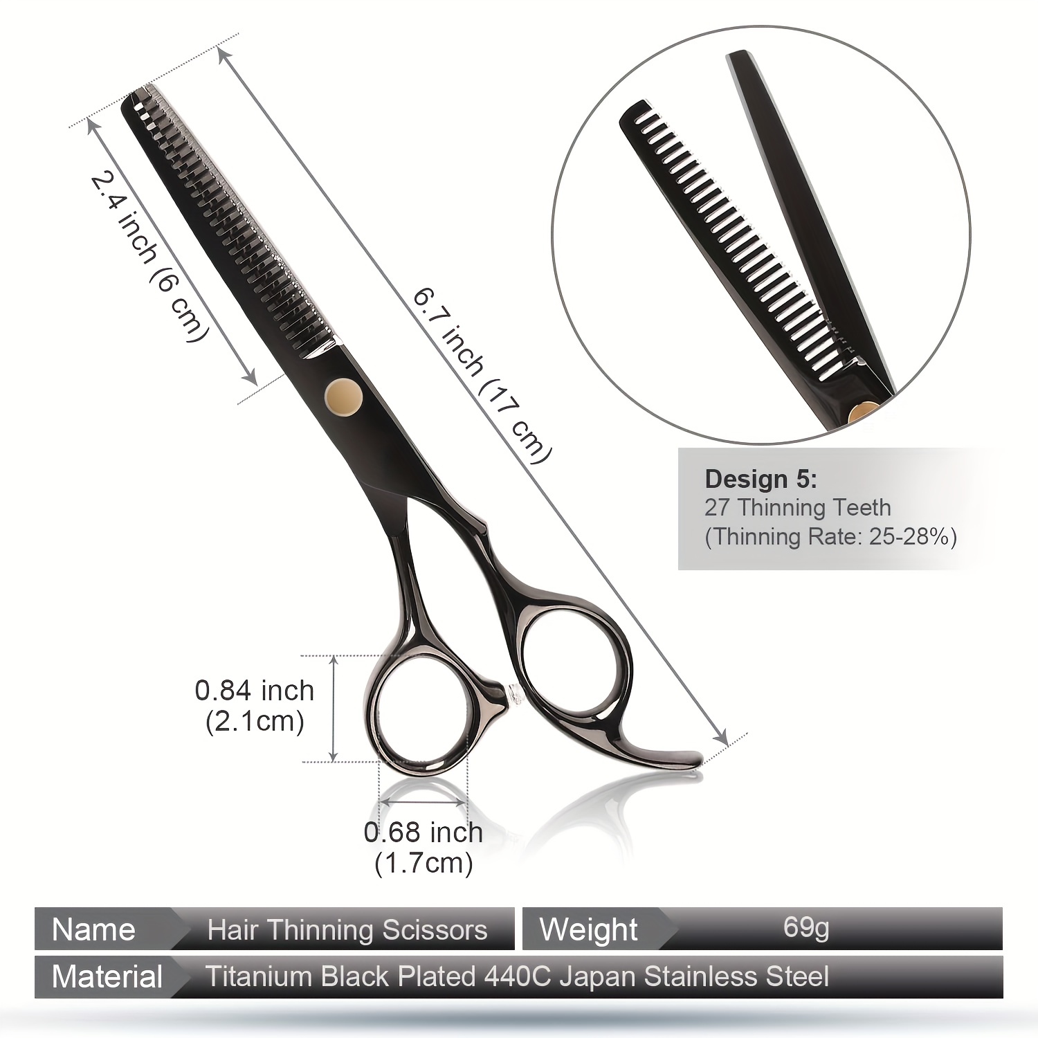 11 Pcs Hair Cutting Scissors Kit, Professional Hairdressing Scissors Kit  with Stainless Steel Thinning Scissors, Comb, Cape and Clips, Hair Cutting Shears  Set for Baber, Salon and Home 