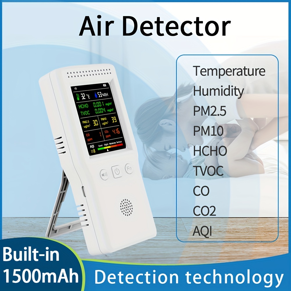 l'air Détecteur de qualité de l'air Test d'humidité TVOC HCHO