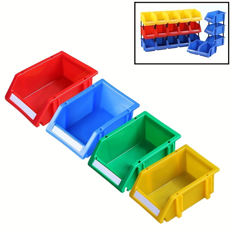 Plastic Stackable Storage Box, Sundries And Garage Tool Organizer