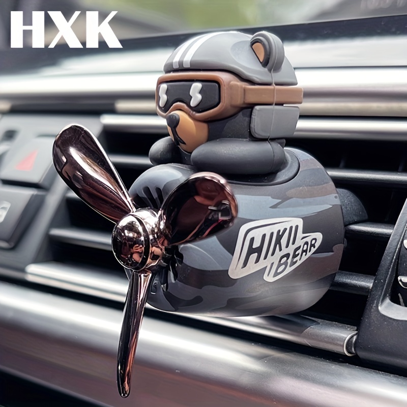 Cool Camouflage Bear Pilot Car Air Freshener Airplane Vent Perfume Diffuser  Vehicle Accsesories Interiors Decoration Aromatherapy Outlet Fragrance