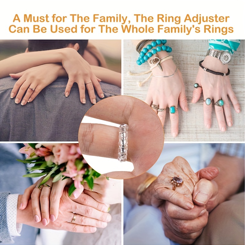 Ring Size Adjuster Jewelry Tightener Resizer Loose Rings Invisible  Transparent For Loose Rings Clear Plastic