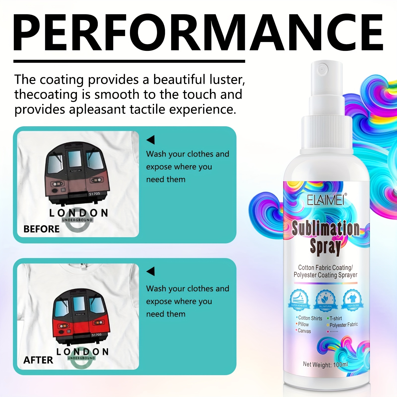 Sublimation Coating Spray for Clothes with High Gloss Finish