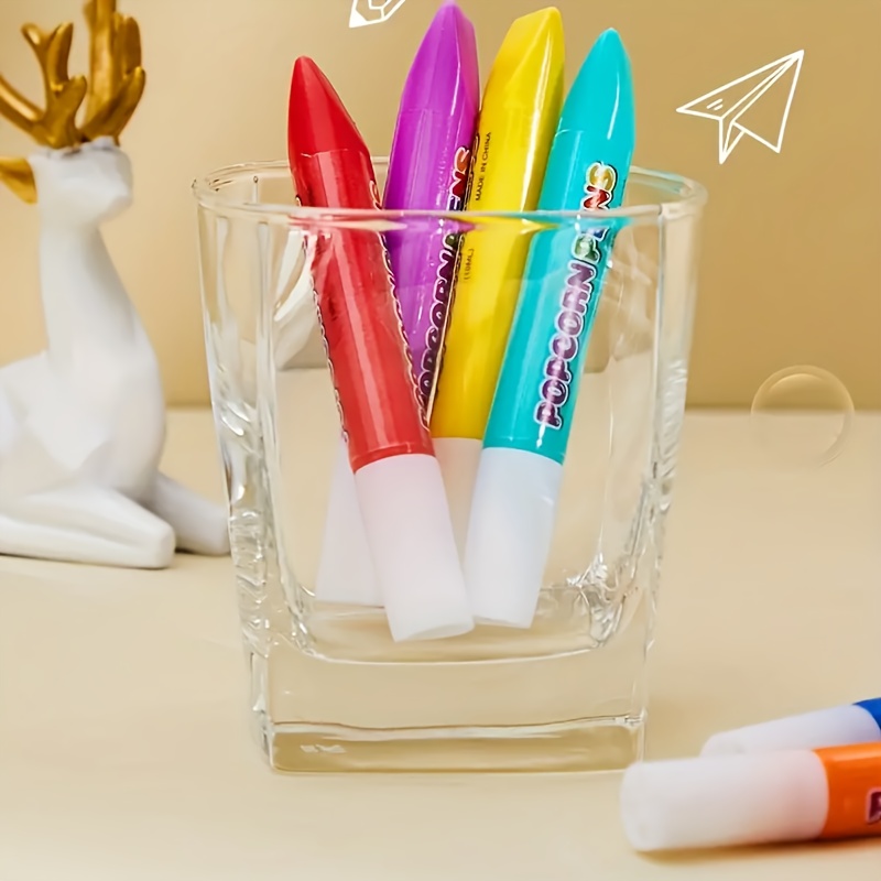 Magic Popcorn Pen Color DIY Bubble Popcorn Drawing Pens 6 PCS Kind Pen 