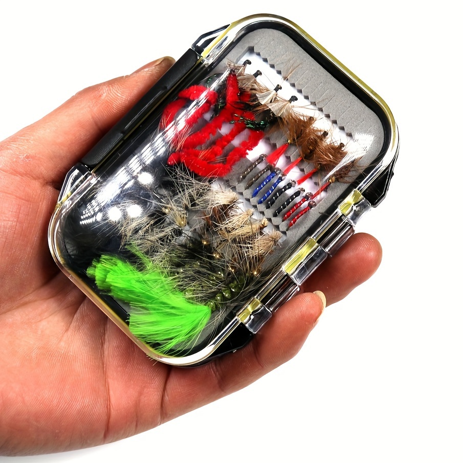 72pcs Premium Trout Fishing Flies - Dry, Wet, Scud, Nymph, Midge Larvae -  Complete Set With Fly Box And Accessories