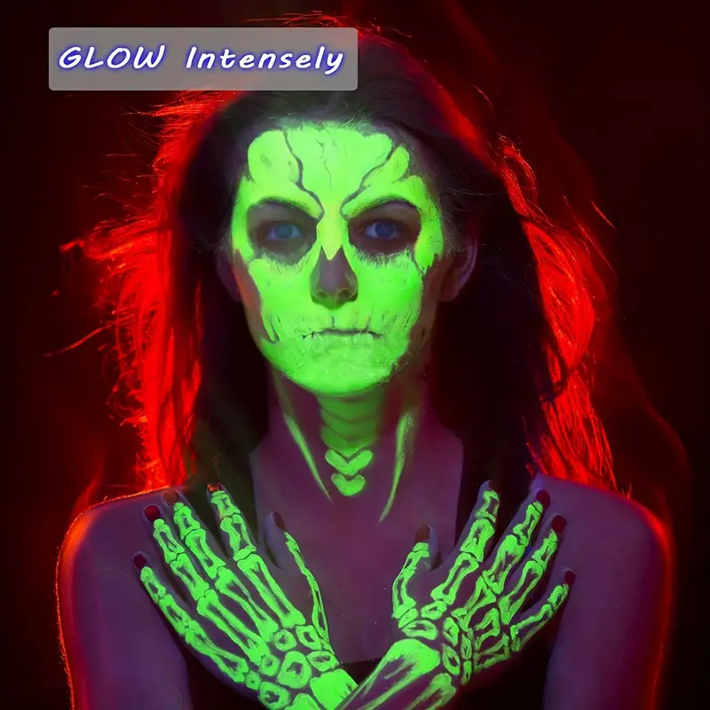 UV Body Face Paint Glow in the Dark Black Light Paint Makeup Adults Music  Party