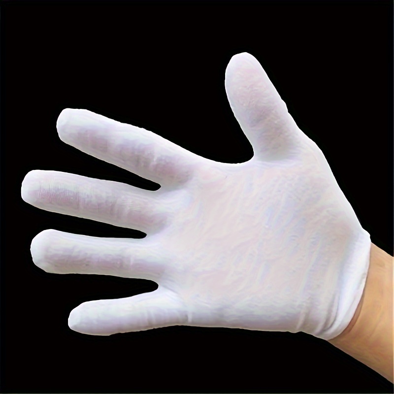 24 pares de guantes de algodón, guantes blancos suaves para  hombres y mujeres, guantes de algodón lavables para manos secas, eczema,  guantes elásticos para monedas, guantes de inspección para joyas de 