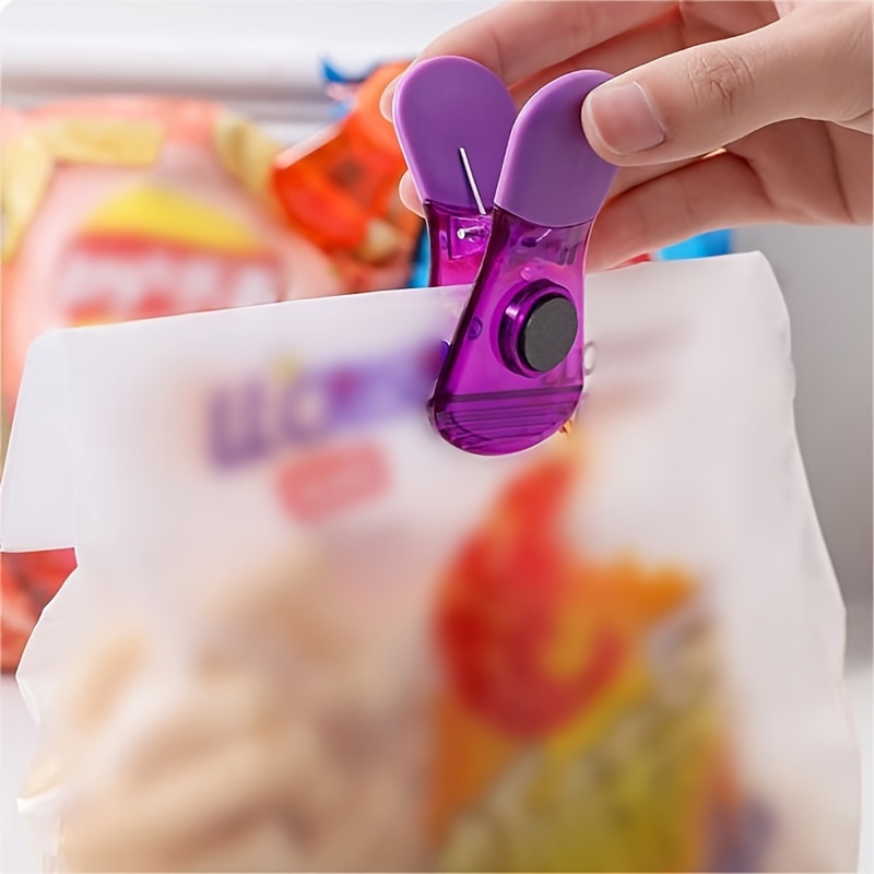 6pcs Bag Clips with Magnet- Food Clips, Chip Clips, Bag Clips for