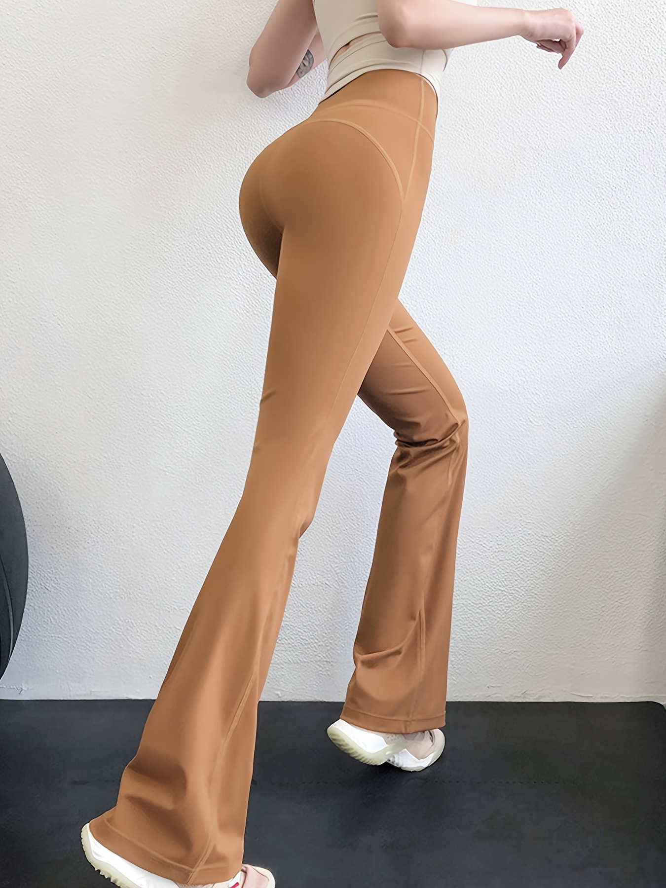 High Waist Bell Bottom Yoga Pants Women Slimming Butt - Temu Canada
