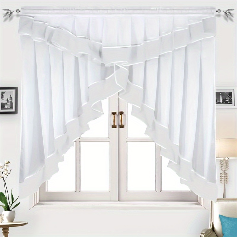 flying 1pc rod pocket curtain window balcony roman curtain for kitchen bedroom home decor details 1