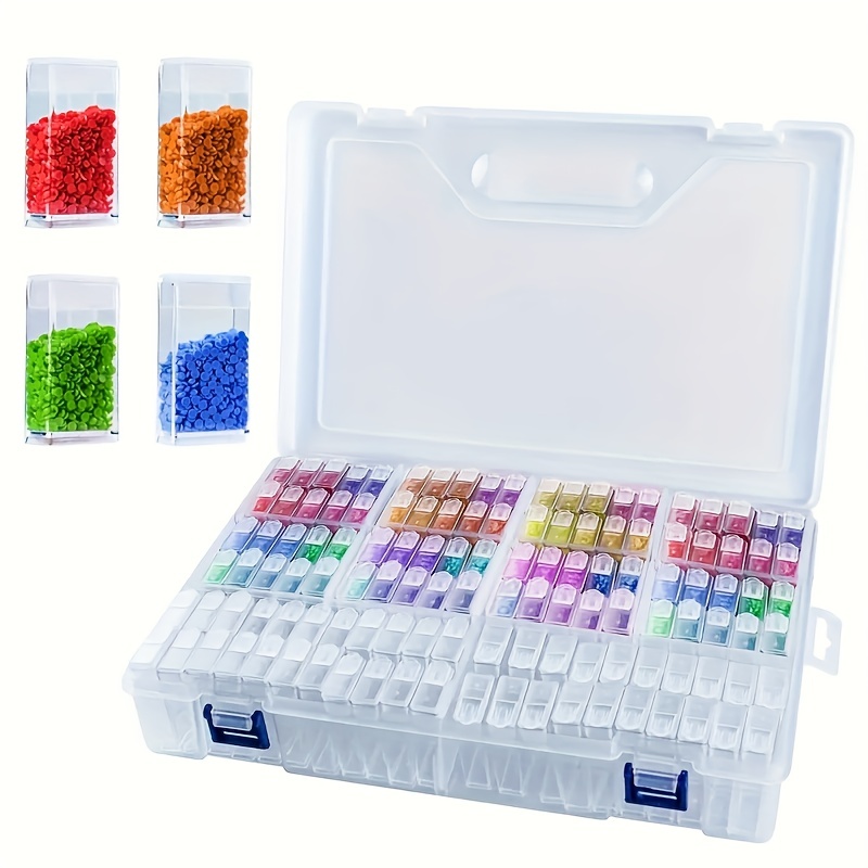 Blulu 84 Grids Large Separate Diamond Painting Accessories Beads Organizer  DIY Diamond Painting Kit Bead Organizer Storage Box