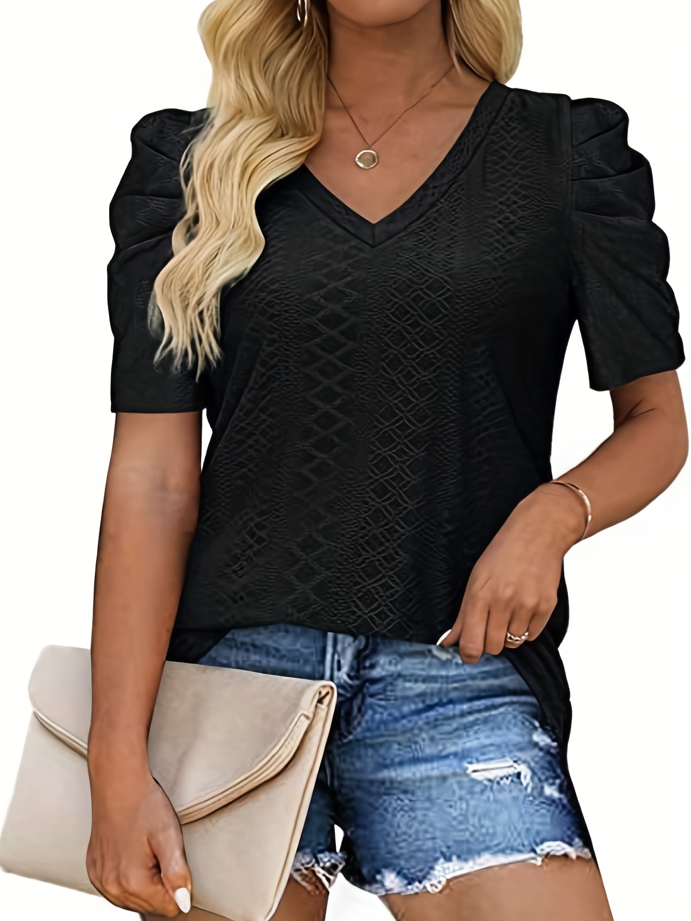 Puff Sleeve Tops - Temu