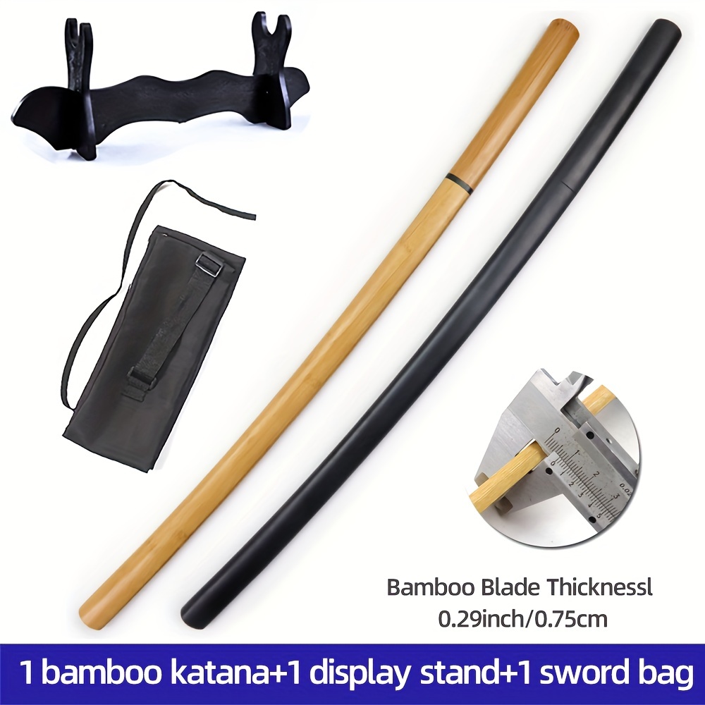 Espadas Madera Bambú, Espada Katana Bolsa Soporte Exhibición, Accesorios  Cosplay, Decoración Halloween - Deporte Aire Libre - Temu