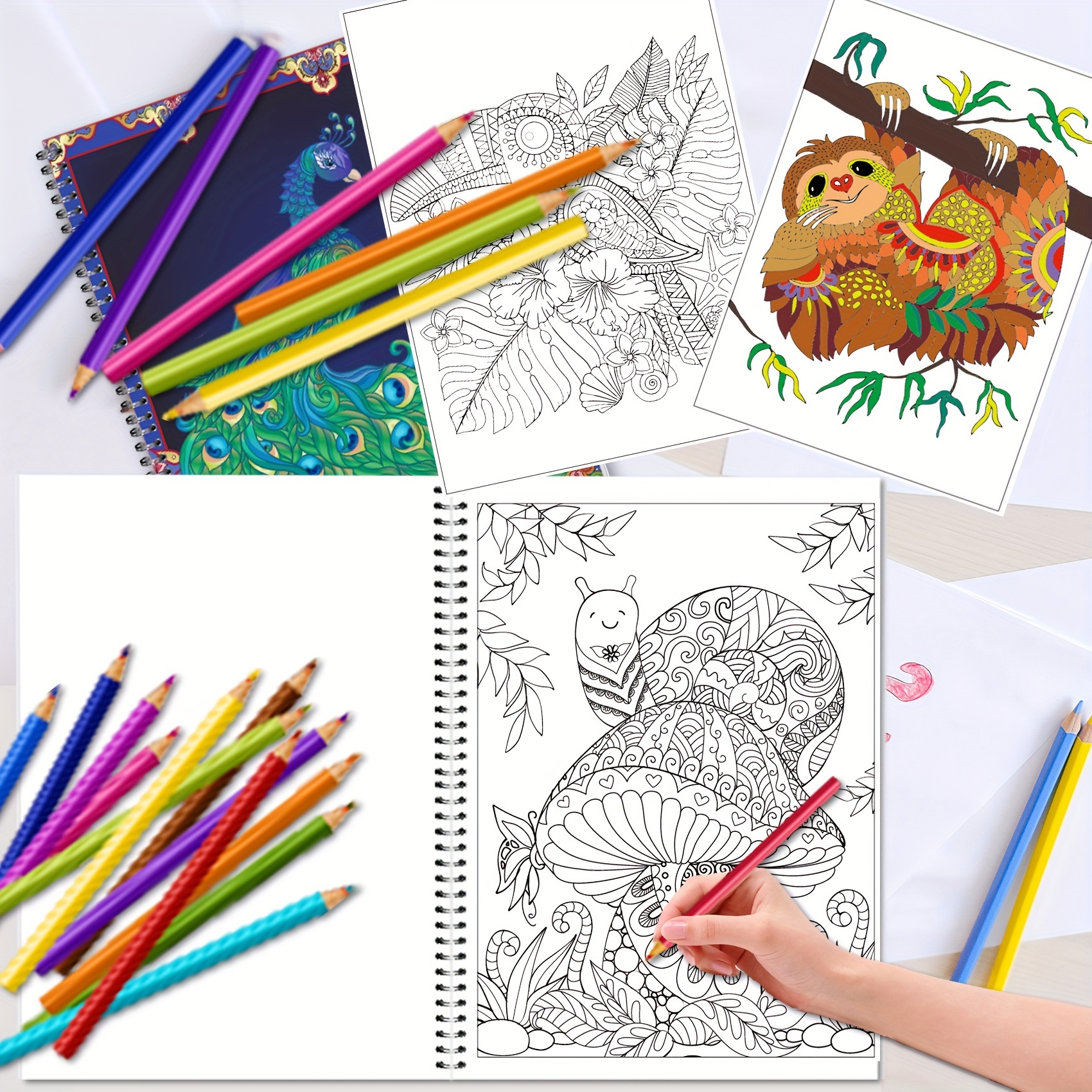 spiral bound printing adult coloring book