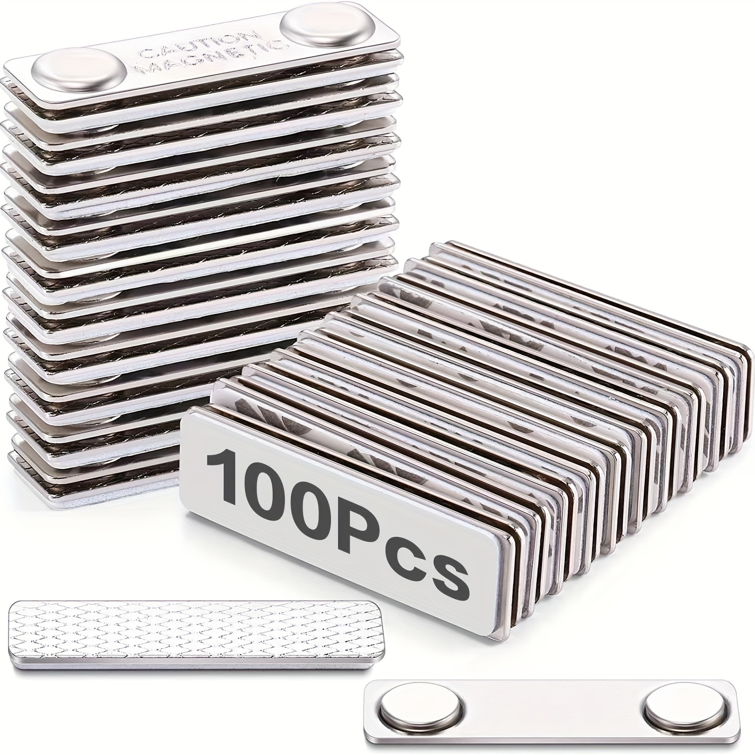 Etiquetas magnéticas de nombre imprimibles en blanco para bricolaje,  insignia, imanes adhesivos para etiquetas de nombre con imanes de neodimio  para