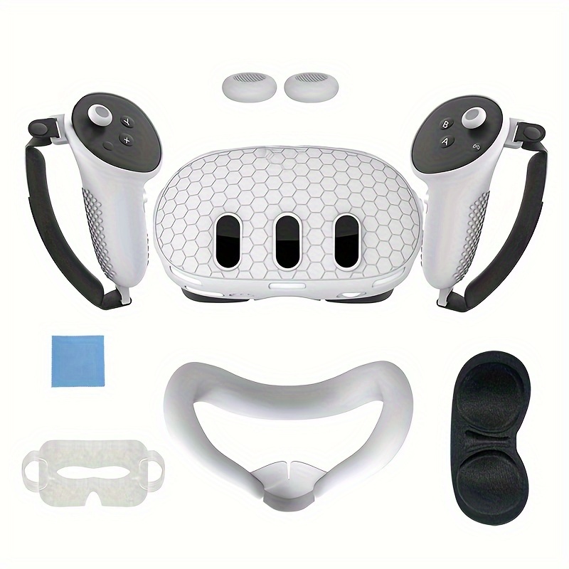 Silicone Cover Set Compatible with Oculus/Meta Quest 3, VR Accessories  Protective Cover Includes Controller Grips, Front Shell Headset Cover and  Face