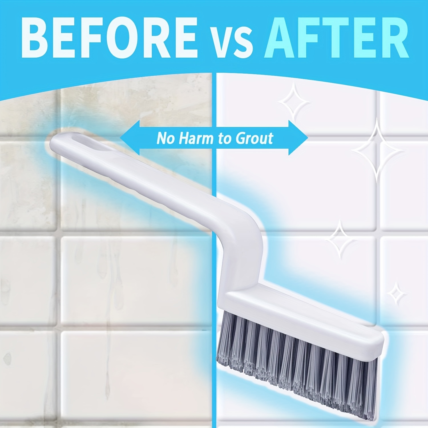 Angled Stiff Bristles Grout Cleaning Brush, Grout Cleaner Brush For  Cleaning Kitchen Sink Bathroom Shower Tile Floors Lines, Small Crevice  Grooves Cleaning Brushes For Household Use - Temu