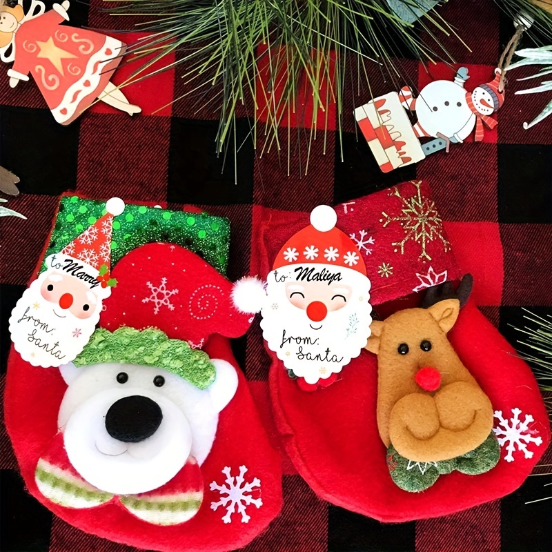 Festive Christmas Gift Tags for Presents and Stockings
