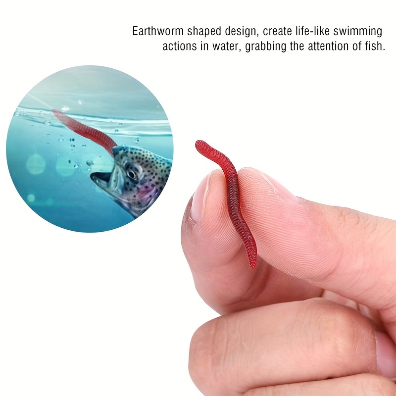 Soft Fishing Lure Kit: Trout Worm Earthworm Bait Lifelike - Temu Canada