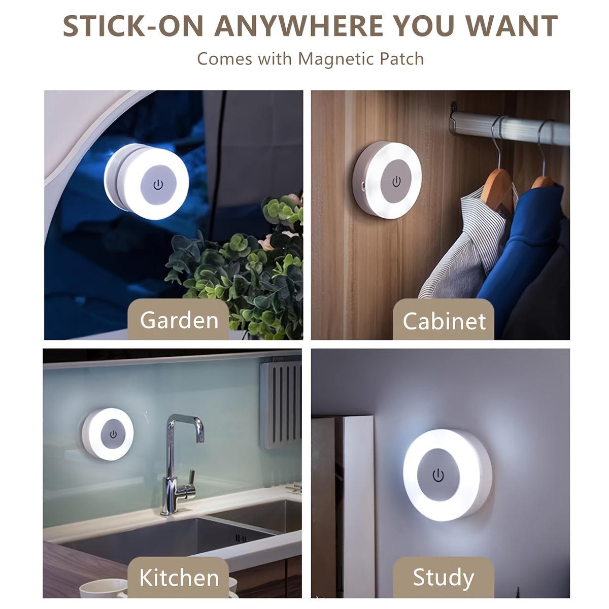 1pc LED Touch Night Light, Bedroom Decorative Light, Dimmable, Suitable For Aisle, Bedroom, Washroom, Living Room, Wardrobe, Cabinet (Warm Light/White Light) details 11