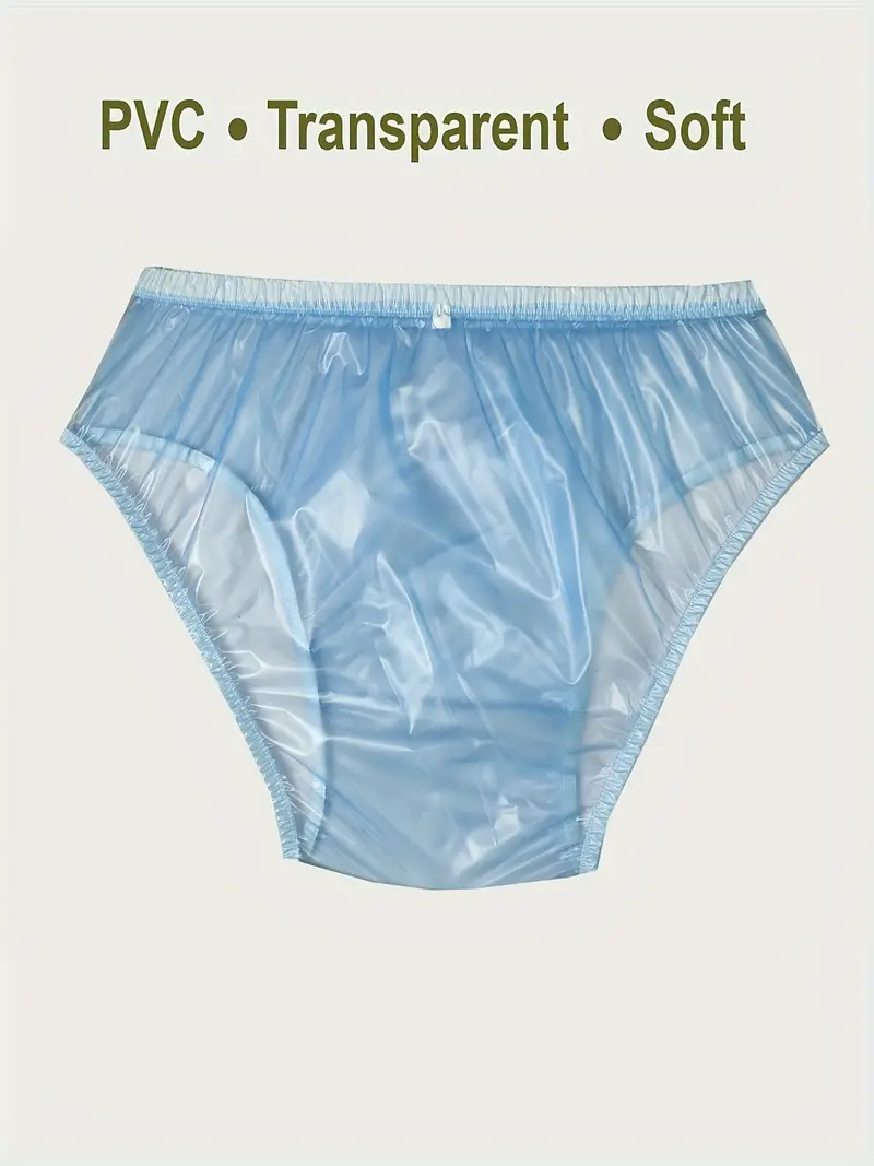 Men's PVC Plastic Panties, Men's Transparent * Waist * Briefs, Men's  Underwear, Asian Size