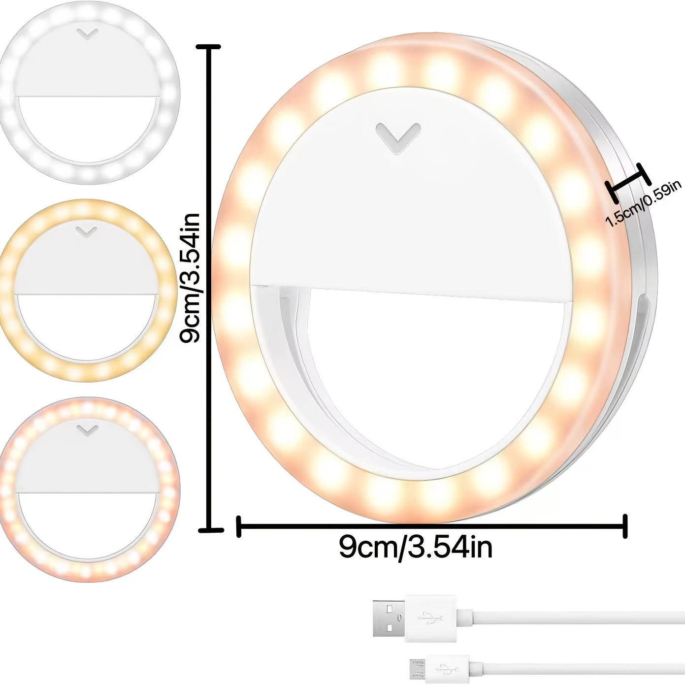 Luz LED portátil para teléfono, luz portátil para teléfono Selfie, luz  portátil para teléfono Selfie, luz para teléfono Selfie, uso conveniente