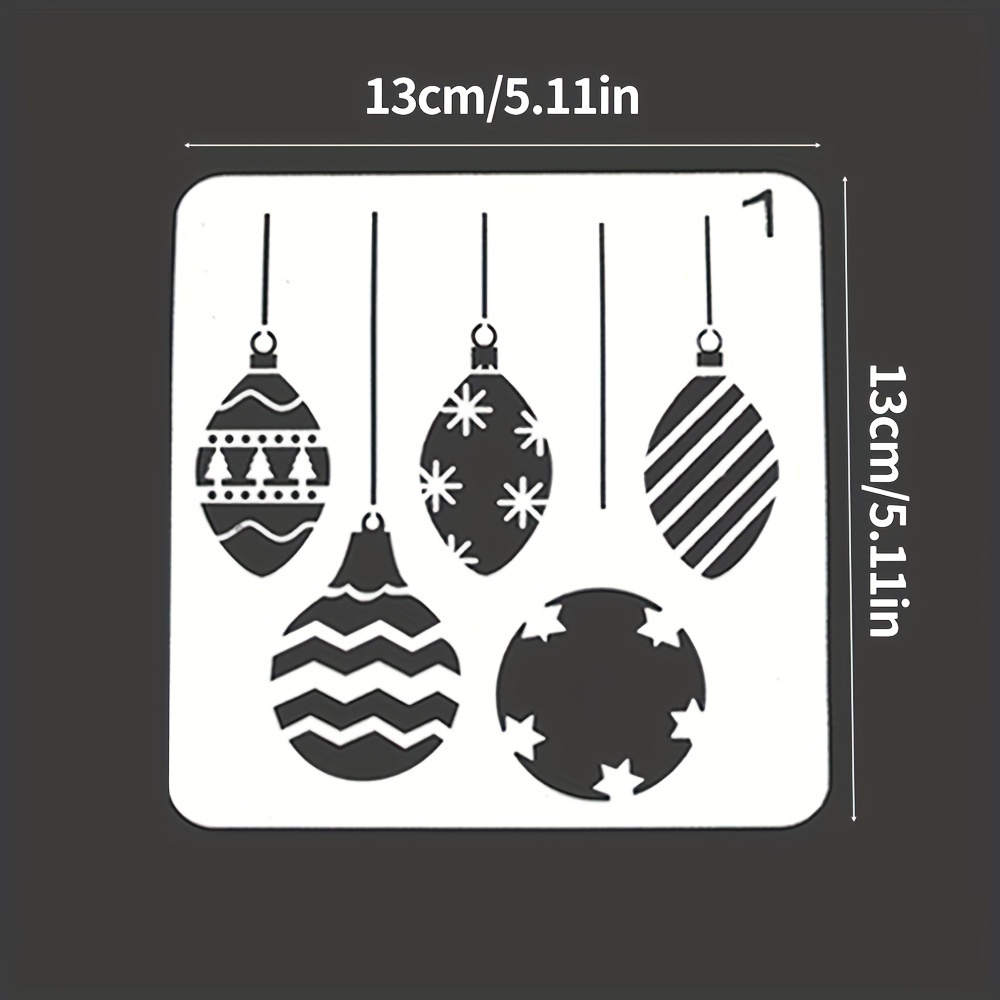 Large Christmas Stencils Xmas Stencil for Painting on Wood Crafts Reusable  Holiday Winter Paint Templates for Wood Signs Canvas Cookies Glass Wall