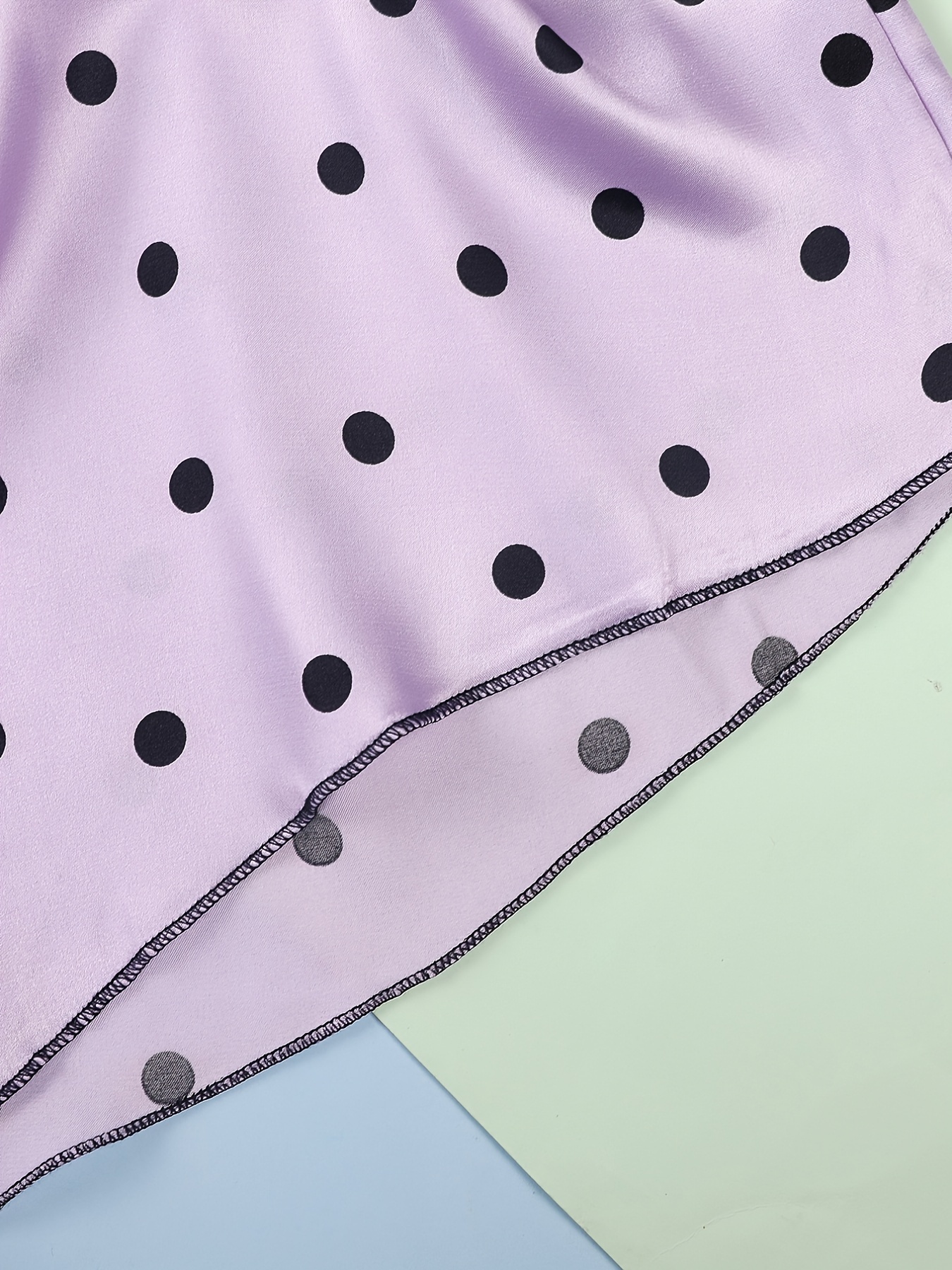 Polka Dot Satin Sleep Bottoms Soft Comfy Lace Shorts Women's - Temu