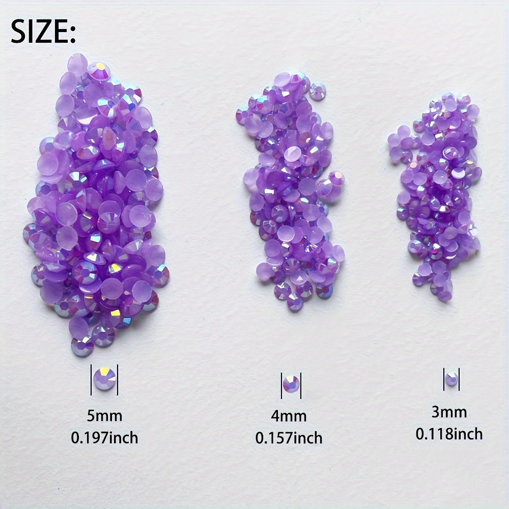 2~ Resin Flatback Rhinestone Lt Purple/amethyst Ab Color - Temu