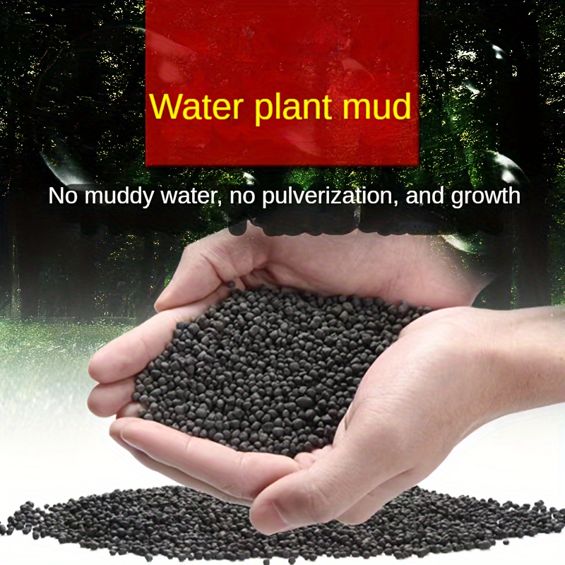Fdit Aquarium Tank Mud, Fish Tank Mud,1000g/Bag Aquarium Fish Tank Bottom Water  Grass Seeds Plant Sand Mud 