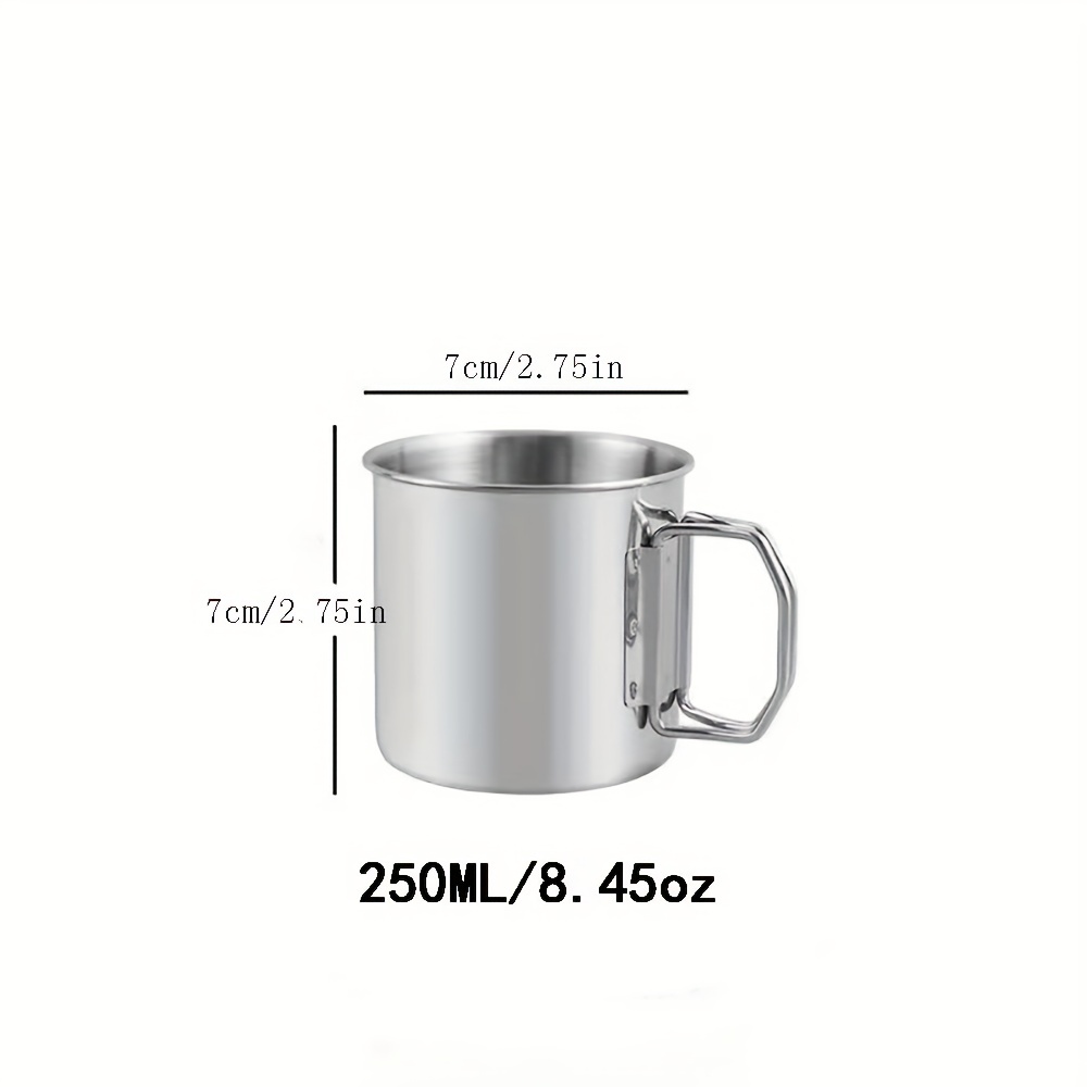 304 Stainless Steel Camping Mugs  Stainless Steel Coffee Mug Lid - 250ml  304 - Aliexpress