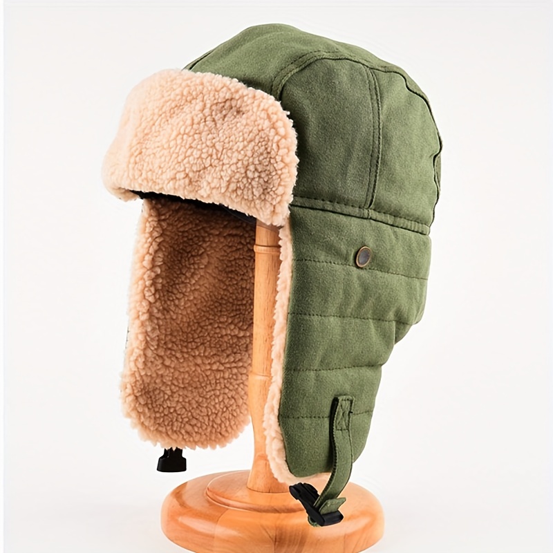 Retro Fashionable Plush Versatile Winter Trapper Hat With Ear Protection  For Motorcycle - Temu Australia