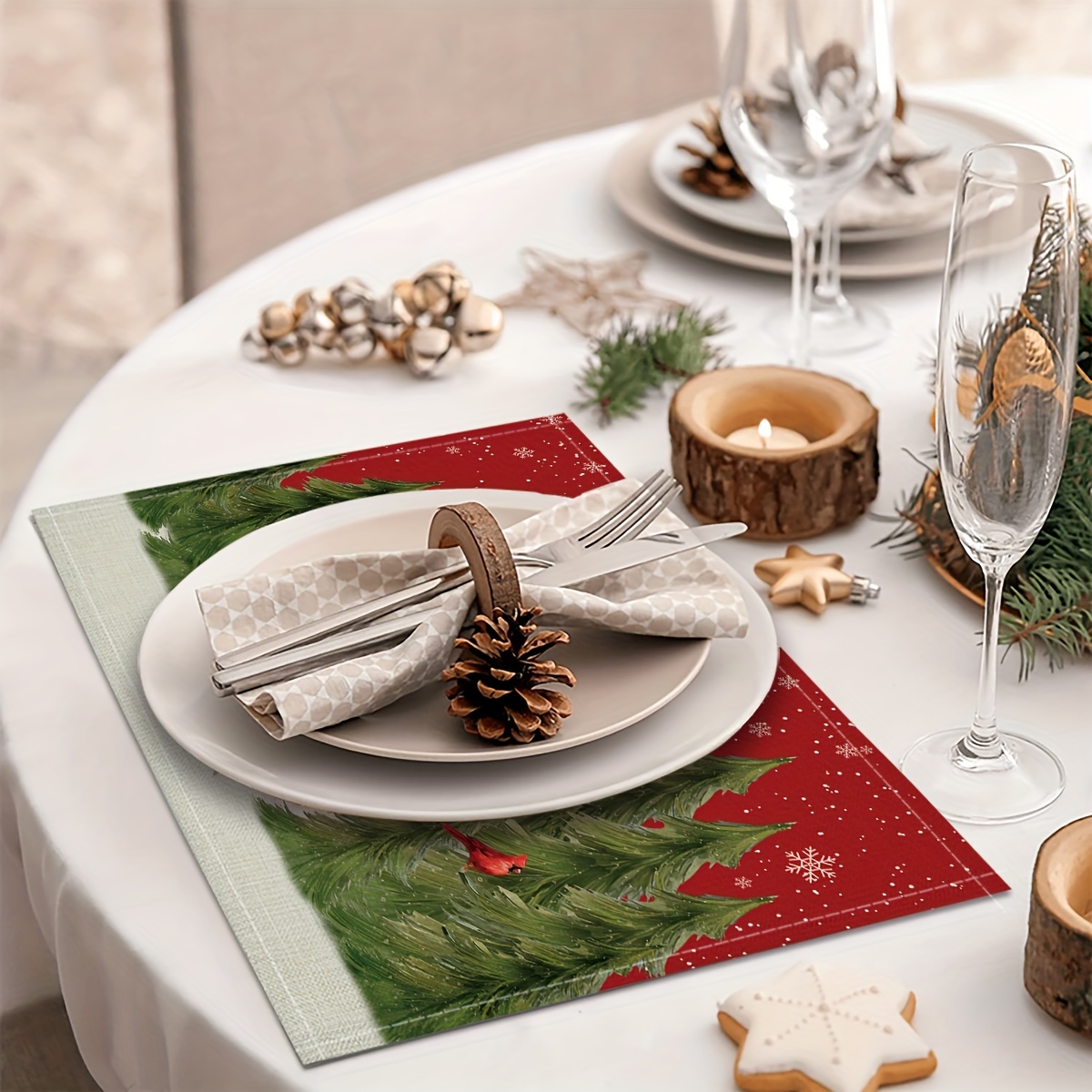 Christmas Placemat, Merry Christmas Theme Table Mat, Cartoon Style Snowman  Snowflake Pattern Heat Insulation Pad, Kitchen Decorative Table Mat,  Western Meal Table Pad, Christmas Decor, Dining Table Decor - Temu