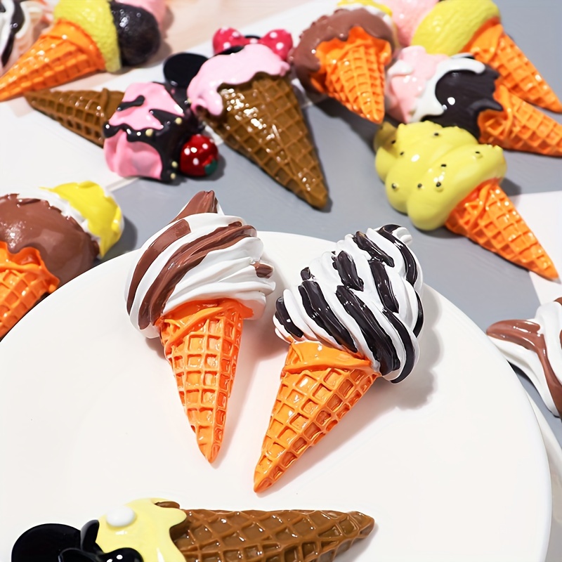 Simulation Black Original Cone Gelato Ice Cream Cone Accessories