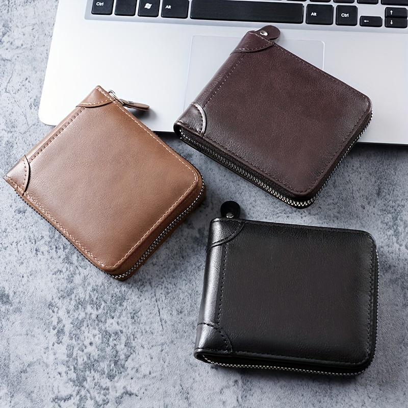 Luxury Multi-function Wallet Multi-slot Card Holder Zipper Coin Purse PU Money Bag Purse Cardholder