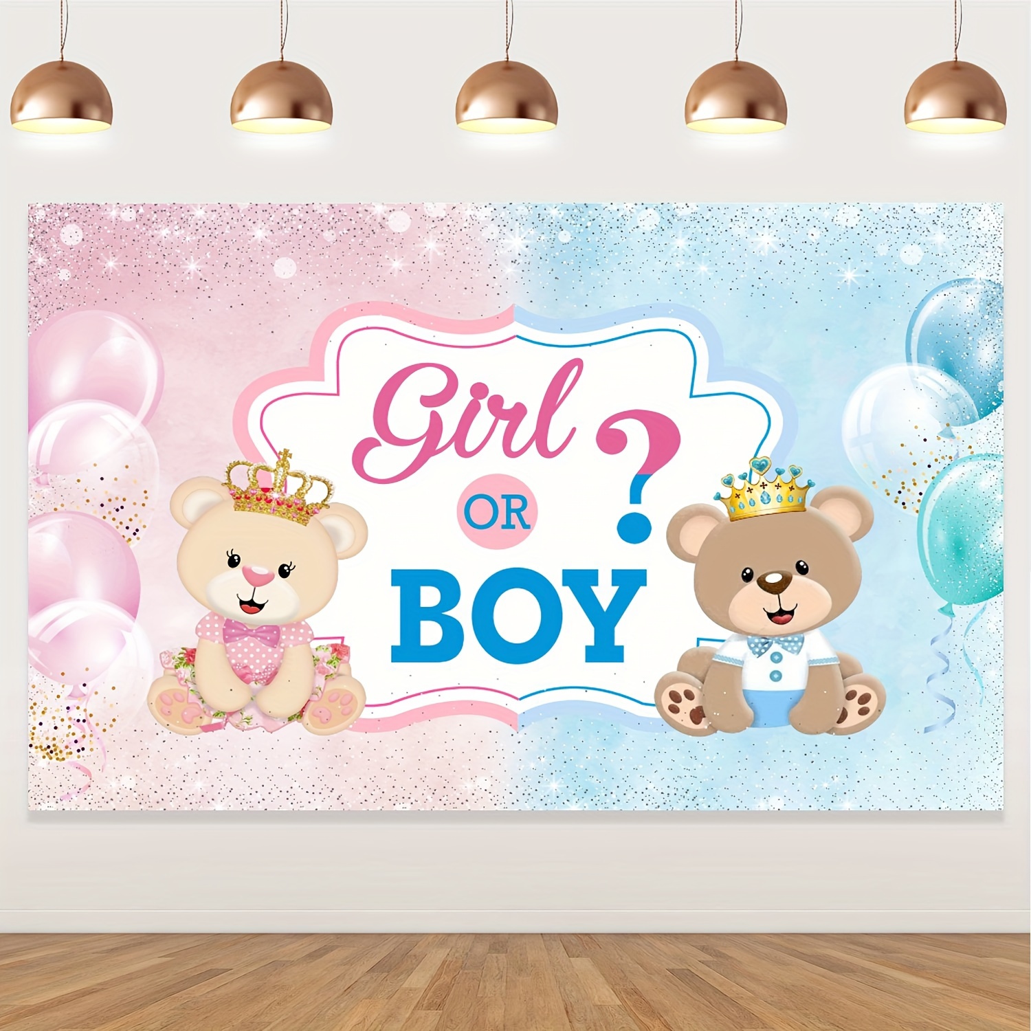 Gender Reveal Theme Party Decoration Polyester Background - Temu