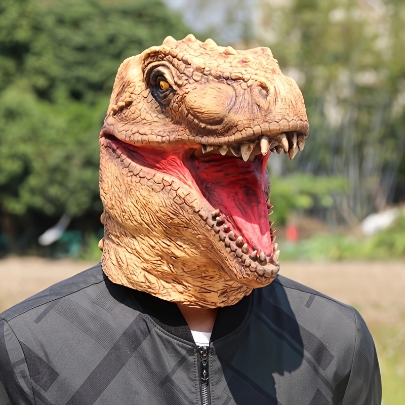 Latex Realistic Horror Unique T rex Mask Angry Dinosaur Full - Temu