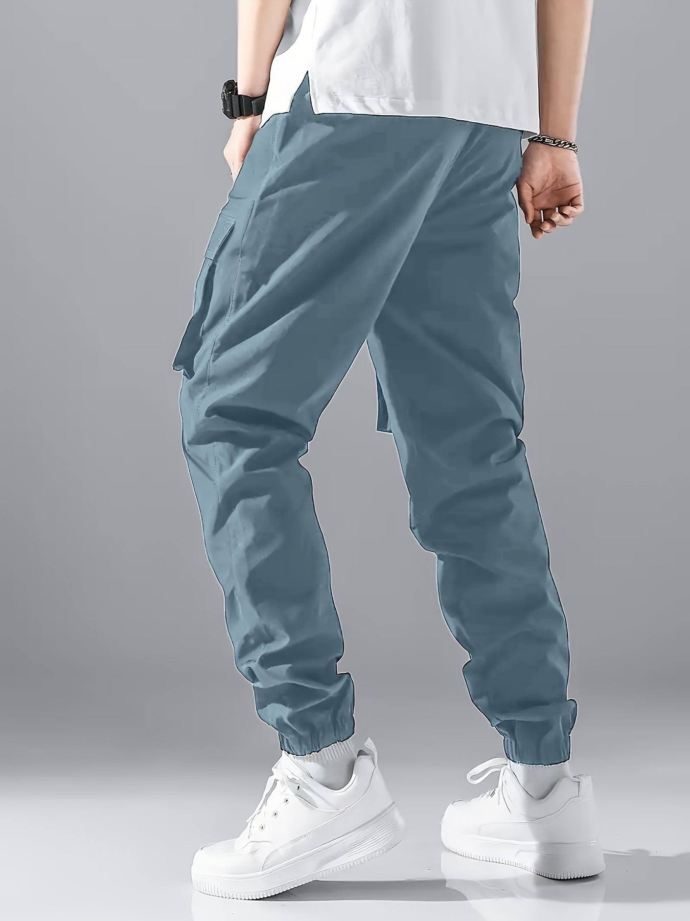 Multi Pocket Men's Pants Loose Casual Outdoor Pants Men's - Temu