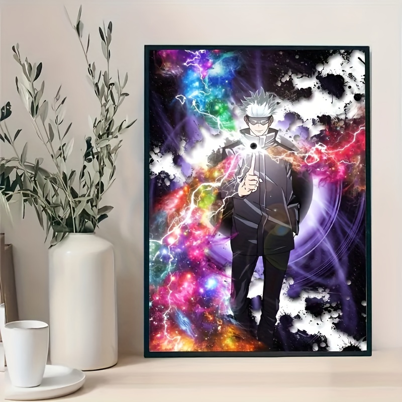 Japanese Anime Canvas Wall Art Painting Gojo Satoru Picture - Temu