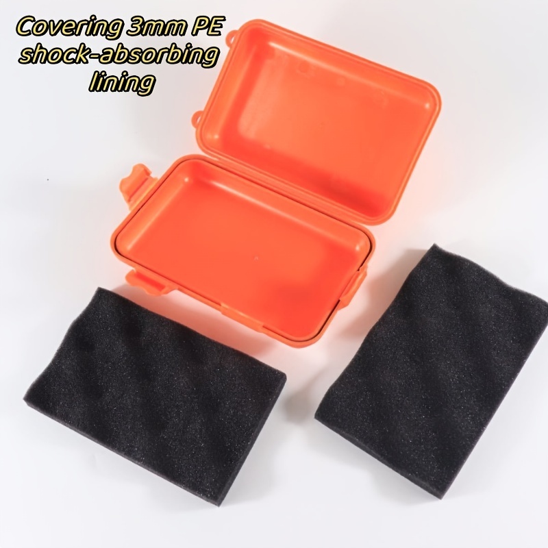 Outdoor Survival Shockproof Waterproof Storage Box Dry Boxes Sealed  Container Travel Case Orange S 