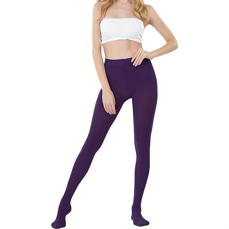 Faux Translucent Tights High Waist Stretchy Slim Fit Footed - Temu