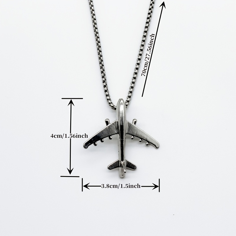 Jet Airplane Pendant Necklace